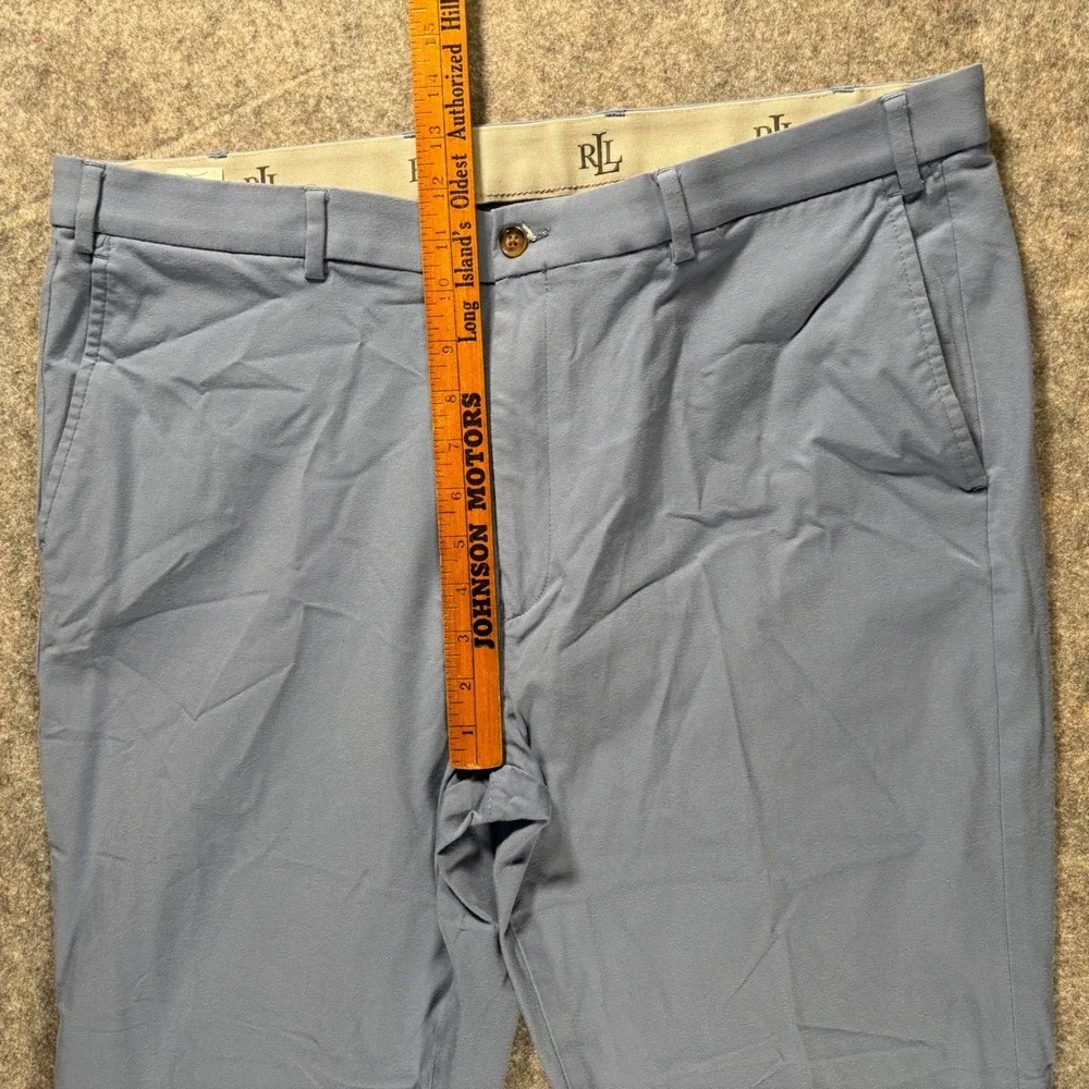 Lauren Ralph Lauren Classic Fit Cotton Stretch Chino Pants Blue 38x34 Flat Front